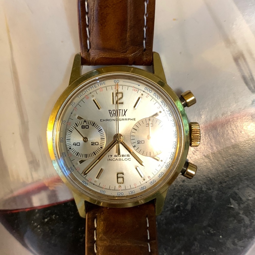 Britix vintage watch Valjoux 7733